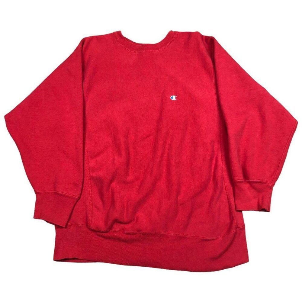 Champion Reverse Weave Warm Up Vintage 80s Red‎ Sweatshirt Adult XL